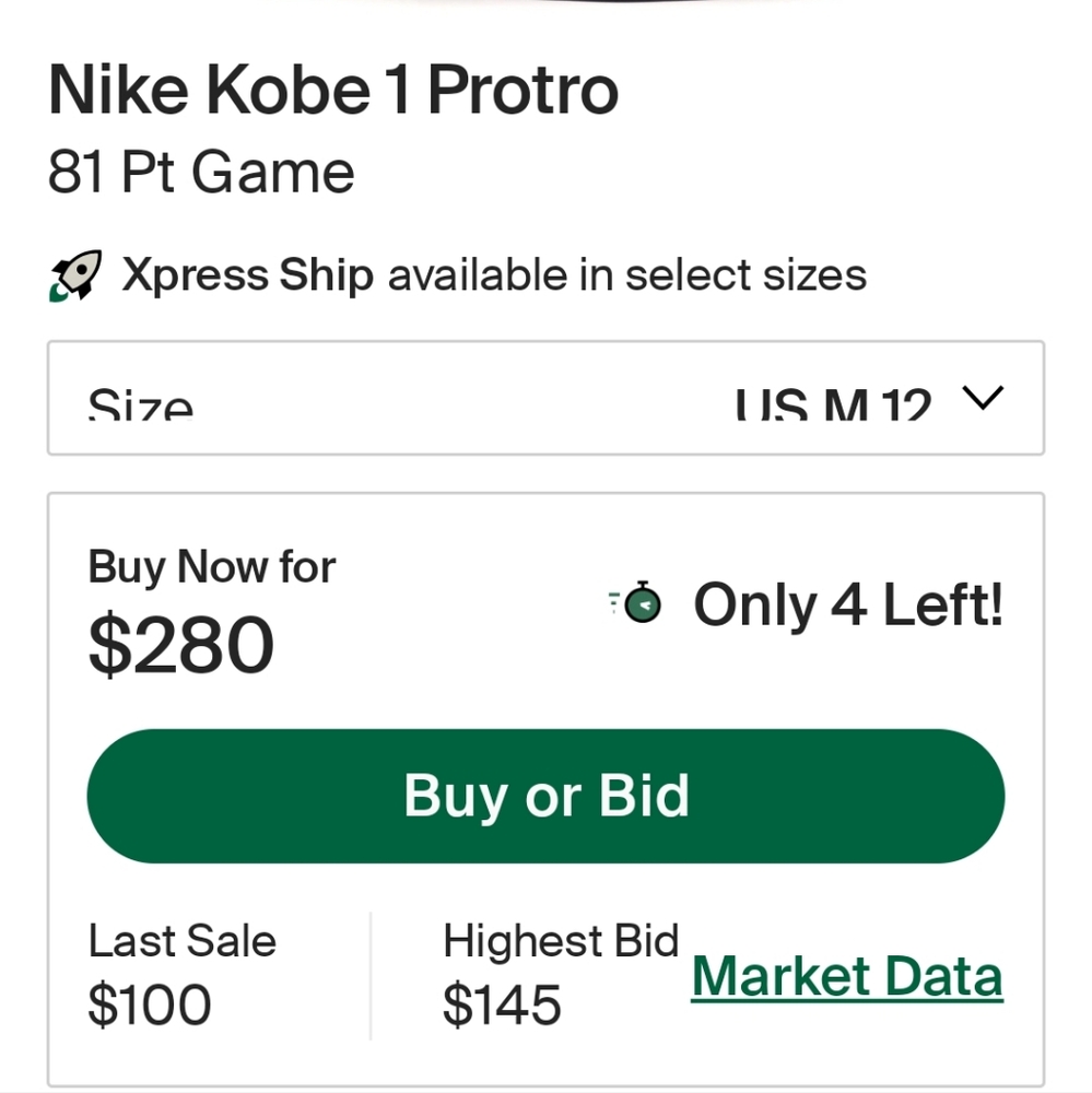 Nike Kobe 1 Protro 81 Pt Game Shoes